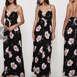 Love Stitch | black floral maxi dress